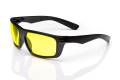 Glasses Safety Amber Hardcoated Lens Flat Black Frametemples Dynamo Series
