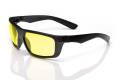 Glasses Safety Amber Anti Fog Lens Flat Black Frametemples Dynamo Series