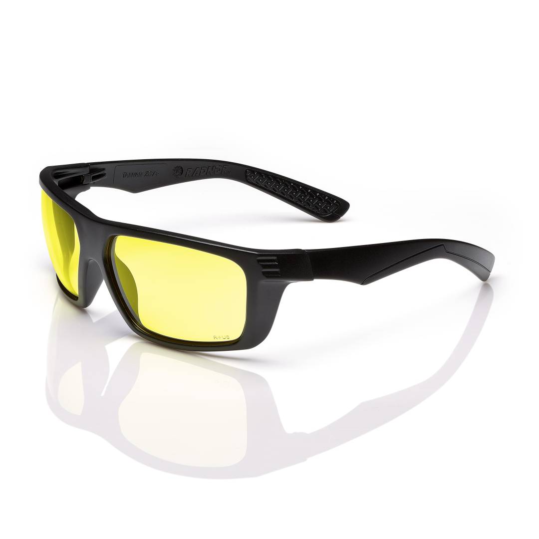 Glasses Safety Amber Anti Fog Lens Flat Black Frametemples Dynamo Series