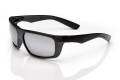Glasses Safety Silver Mirror Hardcoated Lens Flat Black Frametemples Dynamo Series