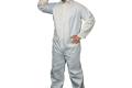 Coveralls Polypropylene Front Zipper Lg White Disposable
