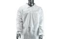 Coat Lab Polypropylene 4-Snap Front 2 Pockets Collar Md White Disposable