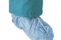 Shoe Cover Polypropylene Elastic Top Non-Skid Blue Disposable