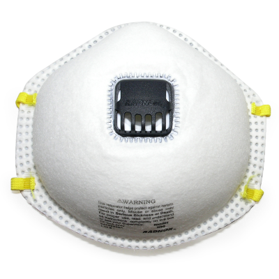 Mask Respiratory Disposable N95 Adjustable Nose Cliplatex-Freevalveflame-Resistant Niosh 10Box